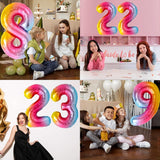 Balon Din Folie Metalizata Figurina Cifra, Tema Aniversare 40 Cm, Ambalaj Individual, Pai Inclus, Umflare Cu Aer Sau Heliu, Cifra 8