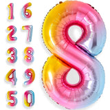 Balon Din Folie Metalizata Figurina Cifra, Tema Aniversare 40 Cm, Ambalaj Individual, Pai Inclus, Umflare Cu Aer Sau Heliu, Cifra 8