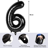 Balon Din Folie Metalizata Figurina Cifra, Tema Aniversare 40 Cm, Ambalaj Individual, Pai Inclus, Umflare Cu Aer Sau Heliu, Cifra 6 - vivimall.ro
