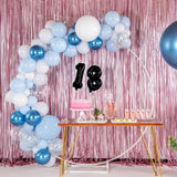 Balon Din Folie Metalizata Figurina Cifra, Tema Aniversare 40 Cm, Ambalaj Individual, Pai Inclus, Umflare Cu Aer Sau Heliu, Cifra 8 - vivimall.ro