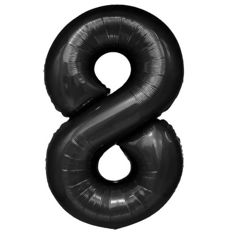 Balon Din Folie Metalizata Figurina Cifra, Tema Aniversare 40 Cm, Ambalaj Individual, Pai Inclus, Umflare Cu Aer Sau Heliu, Cifra 8 - vivimall.ro
