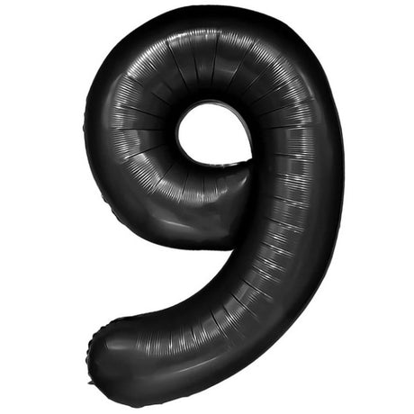 Balon Din Folie Metalizata Figurina Cifra, Tema Aniversare 40 Cm, Ambalaj Individual, Pai Inclus, Umflare Cu Aer Sau Heliu, Cifra 9 - vivimall.ro