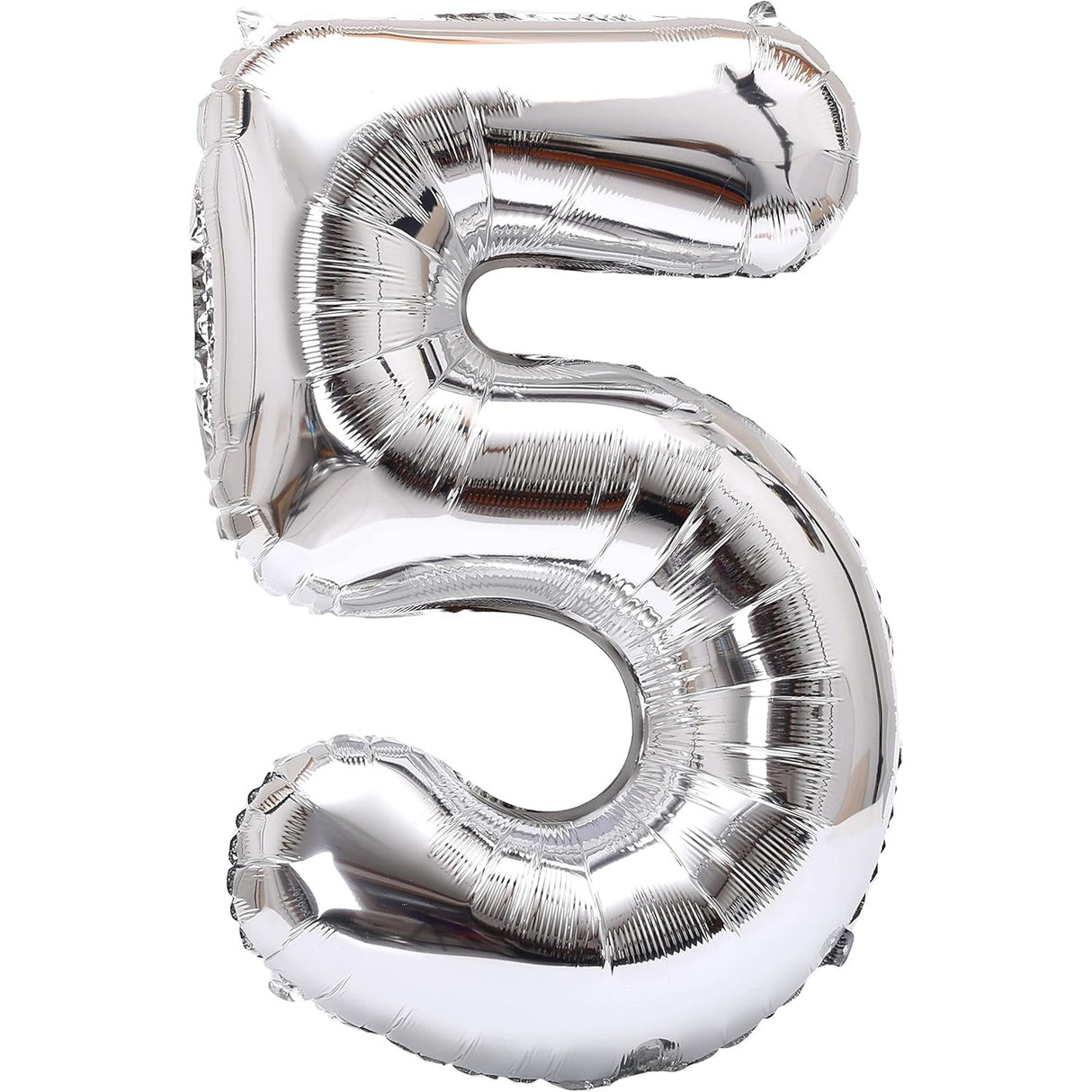 Balon Din Folie Metalizata Figurina Cifra, Tema Aniversare 40 Cm, Ambalaj Individual, Pai Inclus, Umflare Cu Aer Sau Heliu, Cifra 5 - vivimall.ro