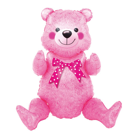 Balon Din Folie Metalizata, Figurina Animalute, Tematica Aniversare, Ambalaj Individual, Pai Inclus, Umflare Cu Aer Sau Heliu