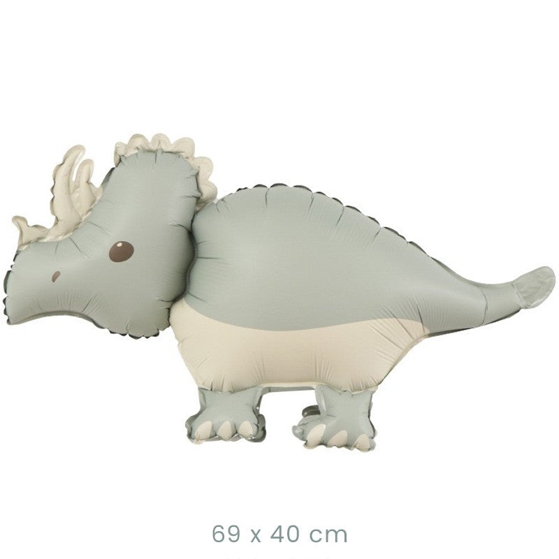 Balon Din Folie Metalizata, Figurina Animata, Model Dinozaur, Ambalaj Individual, Pai Inclus, Umflare Cu Aer Sau Heliu,