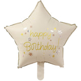 Balon din Folie Metalizata, Flippy, Figurina Animata, Model Stea, 45 cm, Ambalaj Individual, Pai Inclus, Umflare cu Aer sau Heliu, Bej