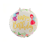 Balon Din Folie Metalizata, Figurina Cerc, Tematica Aniversare, 45 Cm, Ambalaj Individual, Pai Inclus, Umflare Cu Aer Sau Heliu - vivimall.ro