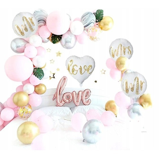 Balon Din Folie Metalizata, Figurina Cerc, Tematica Nunta, 45 Cm, Ambalaj Individual, Pai Inclus, Umflare Cu Aer Sau Heliu - vivimall.ro