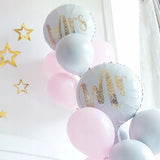 Balon Din Folie Metalizata, Figurina Cerc, Tematica Nunta, 45 Cm, Ambalaj Individual, Pai Inclus, Umflare Cu Aer Sau Heliu - vivimall.ro