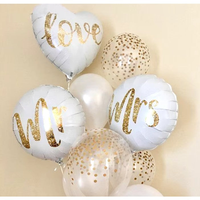 Balon Din Folie Metalizata, Figurina Cerc, Tematica Nunta, 45 Cm, Ambalaj Individual, Pai Inclus, Umflare Cu Aer Sau Heliu - vivimall.ro