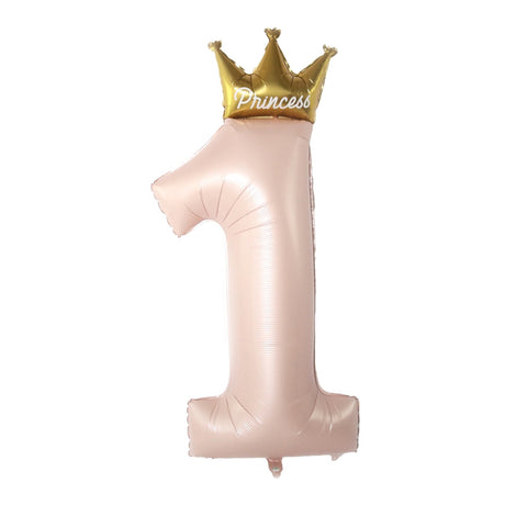 Balon Din Folie Metalizata, Figurina Cifra 1, 91 Cm, Ambalaj Individual, Pai Inclus, Umflare Cu Aer Sau Heliu - vivimall.ro
