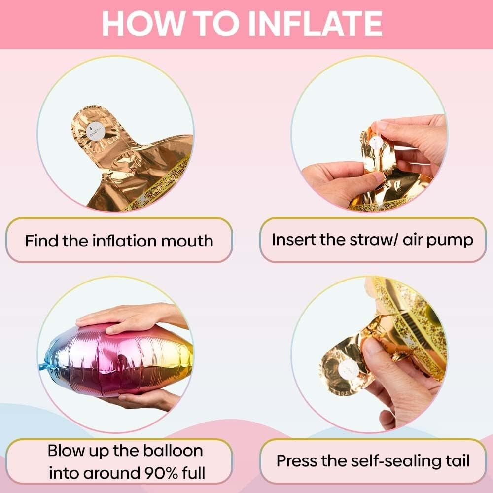 Balon din Folie Metalizata, Vivimall, Figurina Cifra Gradient, Tema Aniversare 80 cm, Ambalaj Individual, Pai inclus, Umflare cu Aer sau Heliu, Coronita, Cifra 6 - vivimall.ro