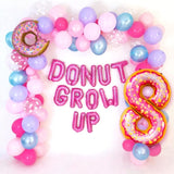 Balon din Folie Metalizata Vivimall, Figurina Cifra, Imprimeu Gogosi, Tema Aniversare 100 cm, Ambalaj Individual, Pai inclus, Umflare cu Aer sau Heliu, Multicolor, Cifra 8