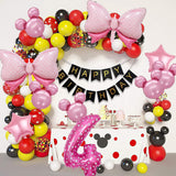 Balon Din Folie Metalizata Figurina Cifra, Imprimeu Inimi, Tema Aniversare 80 Cm, Ambalaj Individual, Pai Inclus, Umflare Cu Aer Sau Heliu, Cifra 4 - vivimall.ro