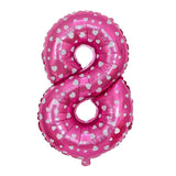 Balon Din Folie Metalizata Figurina Cifra, Imprimeu Inimi, Tema Aniversare 80 Cm, Ambalaj Individual, Pai Inclus, Umflare Cu Aer Sau Heliu, Cifra 8 - vivimall.ro