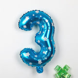 Balon Din Folie Metalizata Figurina Cifra, Imprimeu Stele, Tema Aniversare 80 Cm, Ambalaj Individual, Pai Inclus, Umflare Cu Aer Sau Heliu, Cifra 3 - vivimall.ro