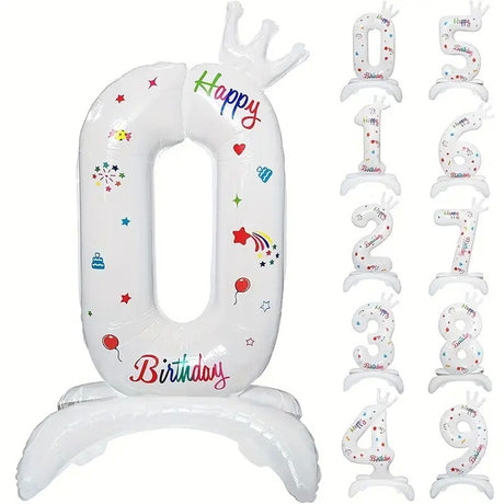 Balon Din Folie Metalizata, Figurina Cifra, Tema Aniversare 81 Cm, Ambalaj Individual, Pai Inclus, Umflare Cu Aer Sau Heliu - vivimall.ro