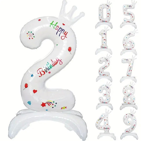 Balon Din Folie Metalizata, Figurina Cifra, Tema Aniversare 81 Cm, Ambalaj Individual, Pai Inclus, Umflare Cu Aer Sau Heliu - vivimall.ro