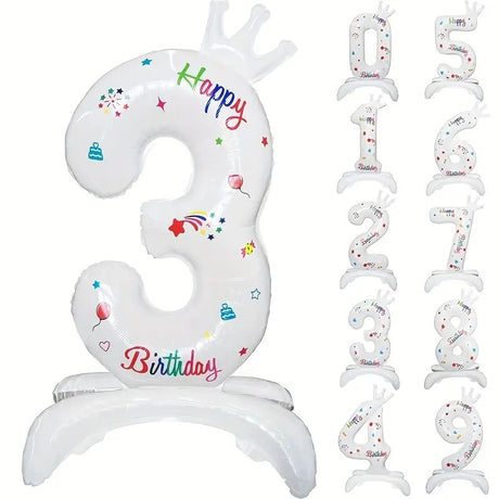 Balon Din Folie Metalizata, Figurina Cifra, Tema Aniversare 81 Cm, Ambalaj Individual, Pai Inclus, Umflare Cu Aer Sau Heliu - vivimall.ro