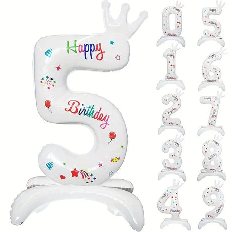 Balon Din Folie Metalizata, Figurina Cifra, Tema Aniversare 81 Cm, Ambalaj Individual, Pai Inclus, Umflare Cu Aer Sau Heliu - vivimall.ro