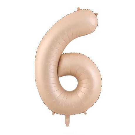Balon Din Folie Metalizata, Figurina Cifra, Tema Aniversare 100 Cm, Ambalaj Individual, Pai Inclus, Umflare Cu Aer Sau Heliu, Crem - vivimall.ro