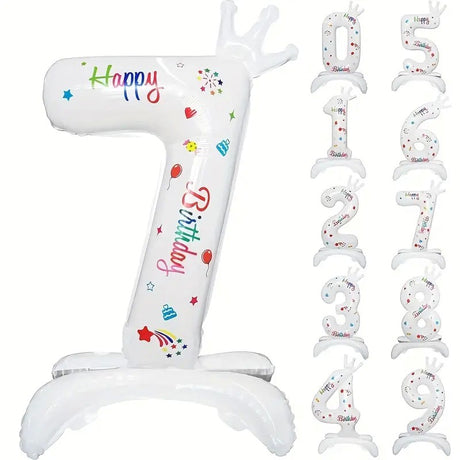 Balon Din Folie Metalizata, Figurina Cifra, Tema Aniversare 81 Cm, Ambalaj Individual, Pai Inclus, Umflare Cu Aer Sau Heliu - vivimall.ro