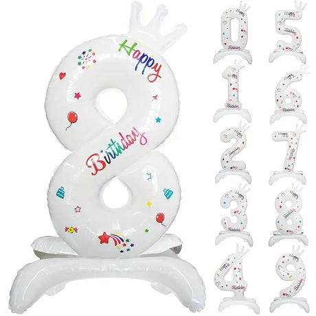 Balon Din Folie Metalizata, Figurina Cifra, Tema Aniversare 81 Cm, Ambalaj Individual, Pai Inclus, Umflare Cu Aer Sau Heliu - vivimall.ro