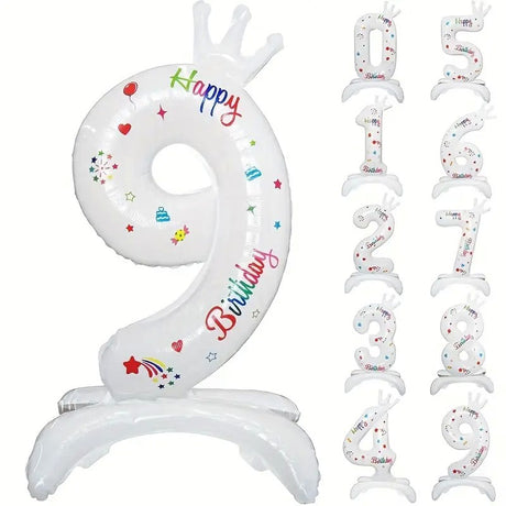 Balon Din Folie Metalizata, Figurina Cifra, Tema Aniversare 81 Cm, Ambalaj Individual, Pai Inclus, Umflare Cu Aer Sau Heliu - vivimall.ro
