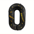 Balon din Folie Metalizata Vivimall, Figurina Cifra, Scris Happy Birthday, Tema Aniversare 100 cm, Ambalaj Individual, Pai inclus, Umflare cu Aer sau Heliu, Negru, Cifra 0 - vivimall.ro