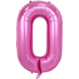 Balon Din Folie Metalizata Figurina Cifra Si Coroana, Tema Aniversare 100 Cm, Ambalaj Individual, Pai Inclus, Umflare Cu Aer Sau Heliu, Cifra 0 - vivimall.ro