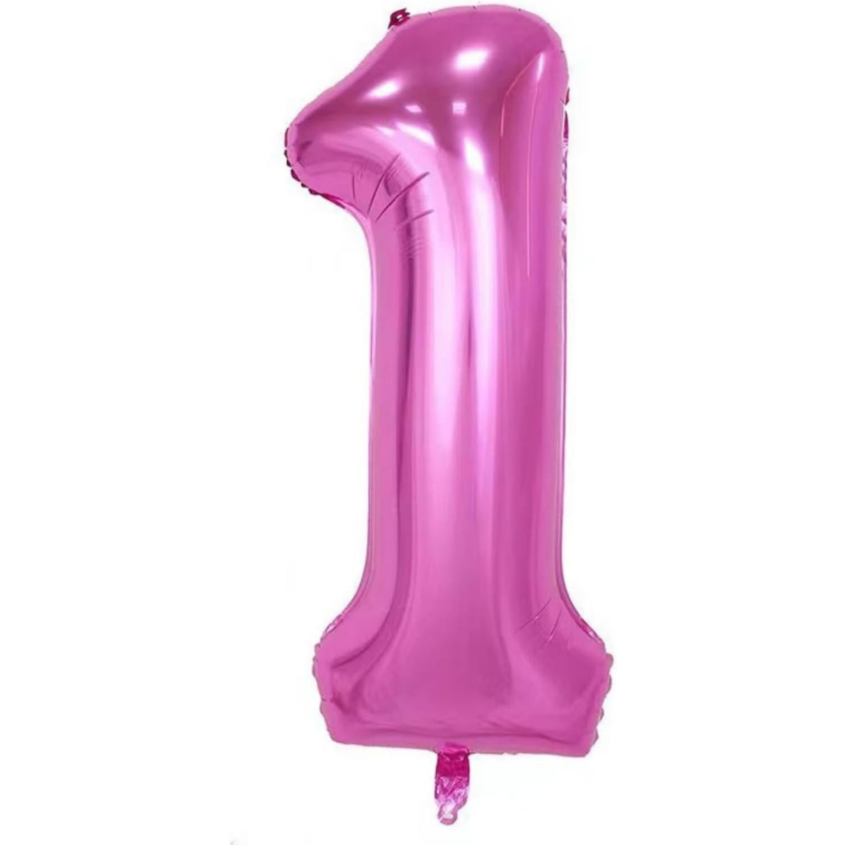 Balon Din Folie Metalizata Figurina Cifra Si Coroana, Tema Aniversare 100 Cm, Ambalaj Individual, Pai Inclus, Umflare Cu Aer Sau Heliu, Cifra 1 - vivimall.ro