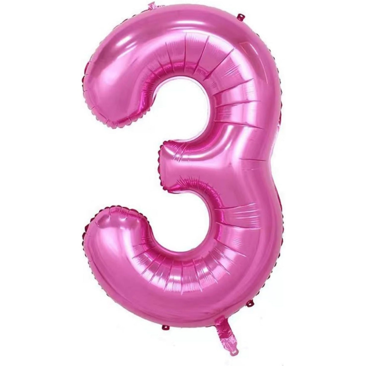 Balon Din Folie Metalizata Figurina Cifra Si Coroana, Tema Aniversare 100 Cm, Ambalaj Individual, Pai Inclus, Umflare Cu Aer Sau Heliu, Cifra 3 - vivimall.ro