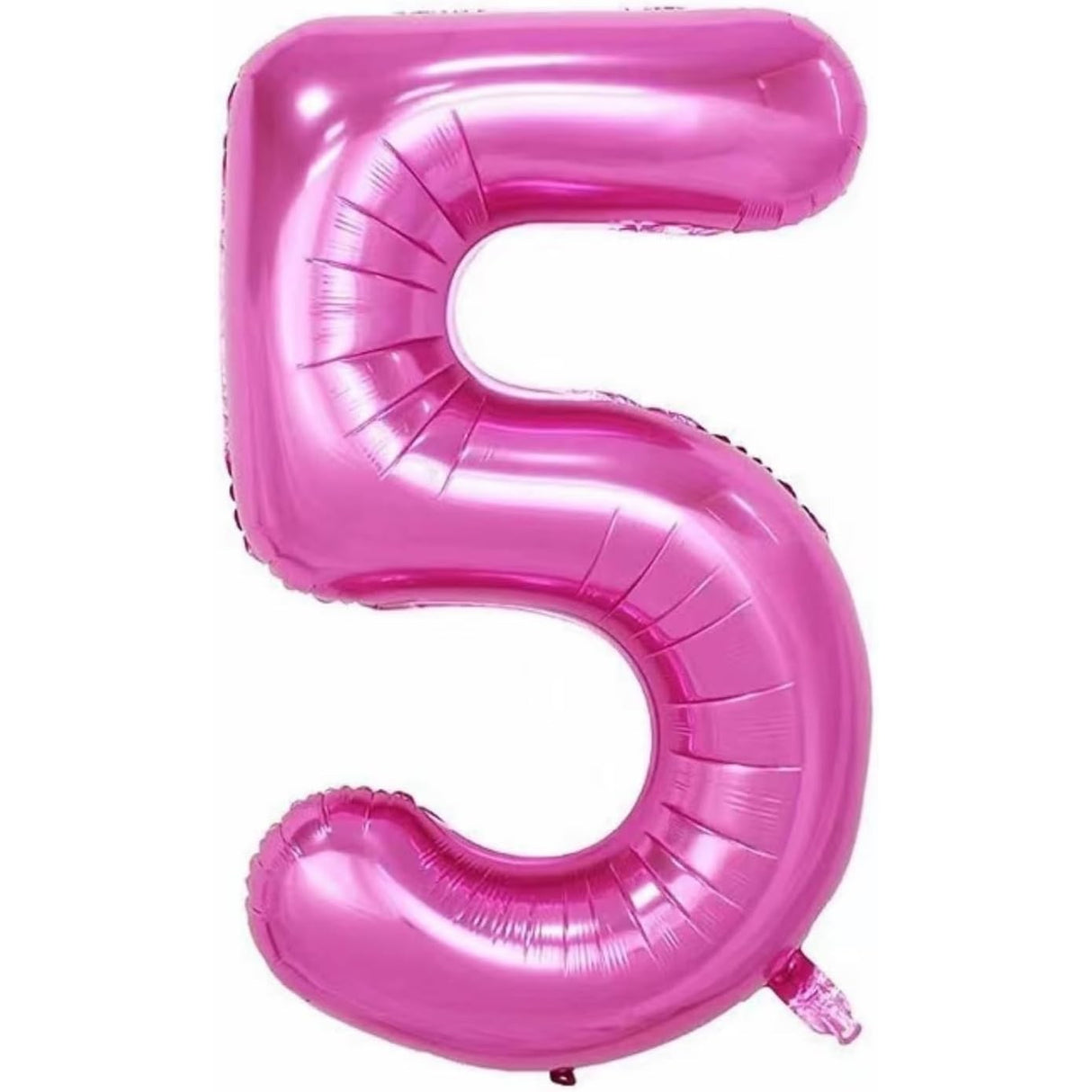 Balon Din Folie Metalizata Figurina Cifra Si Coroana, Tema Aniversare 100 Cm, Ambalaj Individual, Pai Inclus, Umflare Cu Aer Sau Heliu, Cifra 5 - vivimall.ro