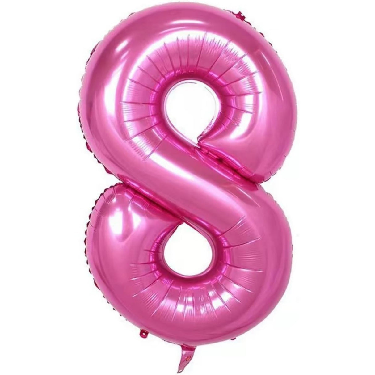 Balon Din Folie Metalizata Figurina Cifra Si Coroana, Tema Aniversare 100 Cm, Ambalaj Individual, Pai Inclus, Umflare Cu Aer Sau Heliu, Cifra 8 - vivimall.ro