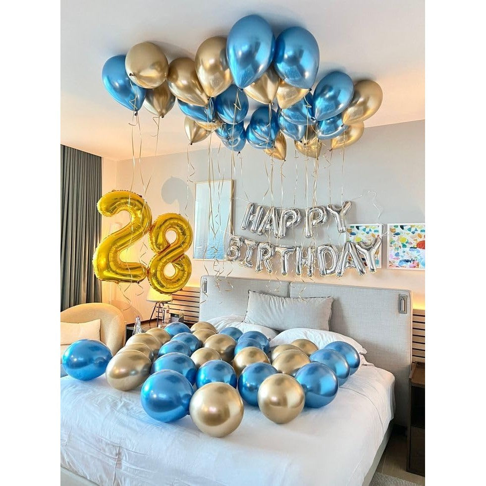 Balon Din Folie Metalizata, Figurina Cifra, Tema Aniversare 100 Cm, Ambalaj Individual, Pai Inclus, Umflare Cu Aer Sau Heliu, Cifra 2