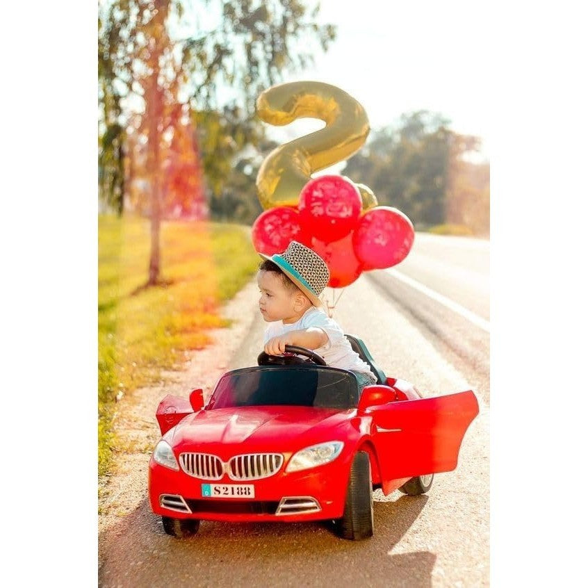 Balon Din Folie Metalizata, Figurina Cifra, Tema Aniversare 100 Cm, Ambalaj Individual, Pai Inclus, Umflare Cu Aer Sau Heliu, Cifra 2