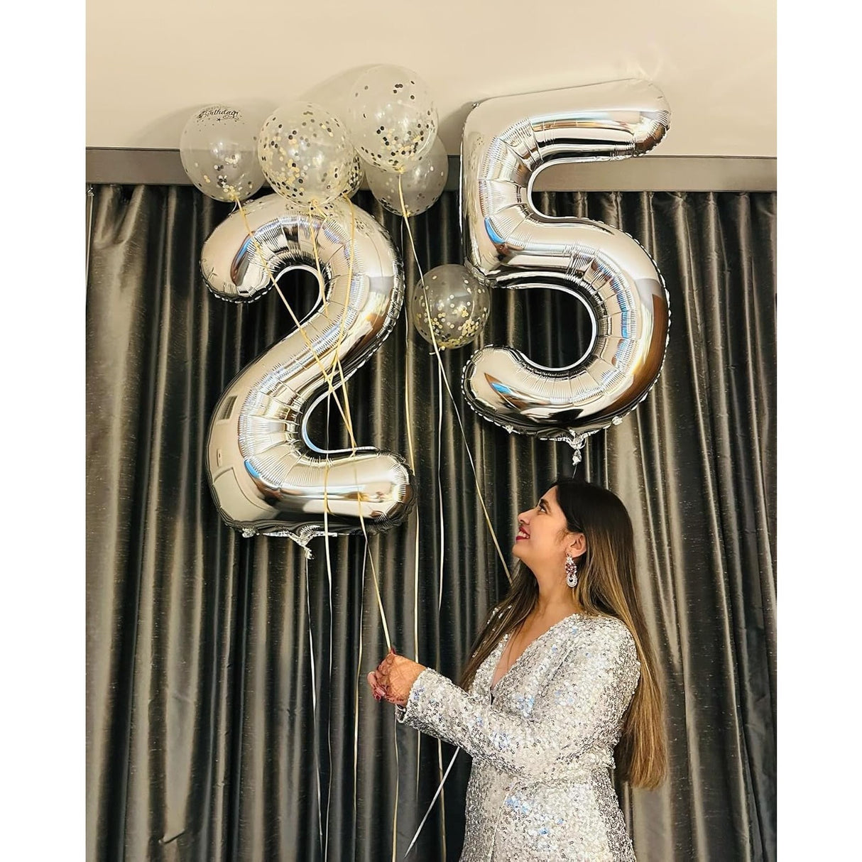 Balon Din Folie Metalizata, Figurina Cifra, Tema Aniversare 100 Cm, Ambalaj Individual, Pai Inclus, Umflare Cu Aer Sau Heliu, Cifra 2 - vivimall.ro