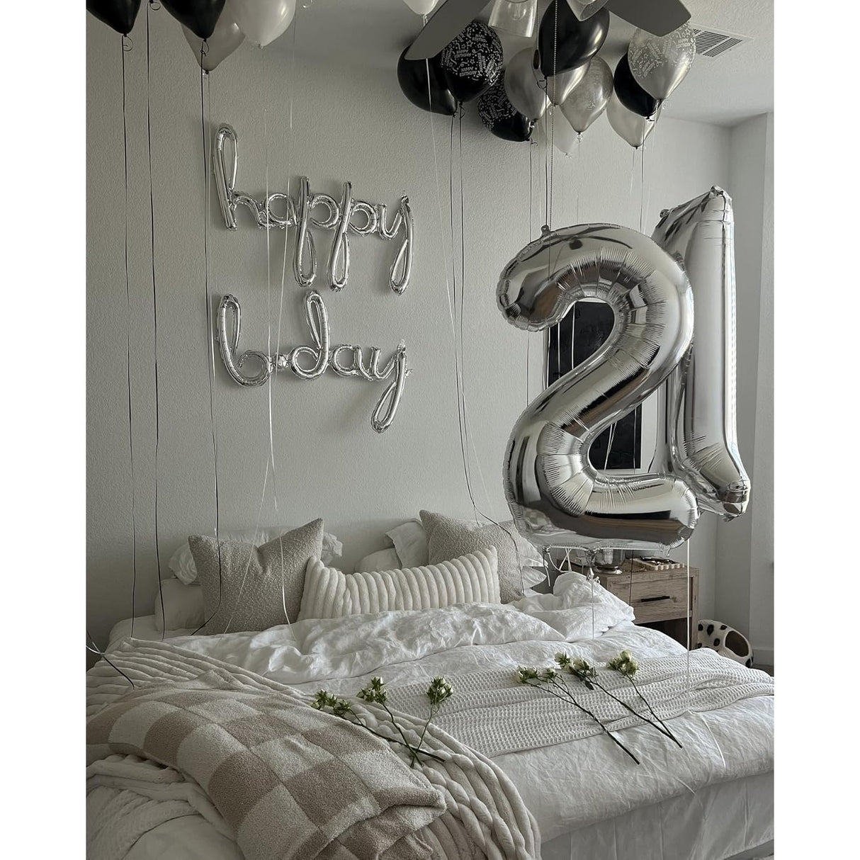 Balon Din Folie Metalizata, Figurina Cifra, Tema Aniversare 100 Cm, Ambalaj Individual, Pai Inclus, Umflare Cu Aer Sau Heliu, Cifra 2 - vivimall.ro