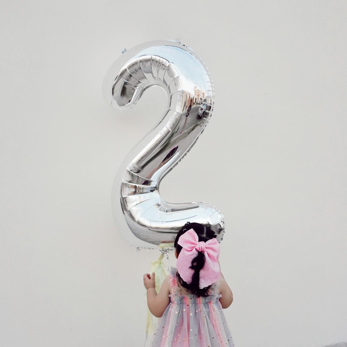 Balon Din Folie Metalizata, Figurina Cifra, Tema Aniversare 100 Cm, Ambalaj Individual, Pai Inclus, Umflare Cu Aer Sau Heliu, Cifra 2 - vivimall.ro