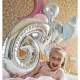 Balon Din Folie Metalizata, Figurina Cifra, Tema Aniversare 100 Cm, Ambalaj Individual, Pai Inclus, Umflare Cu Aer Sau Heliu, Cifra 6 - vivimall.ro