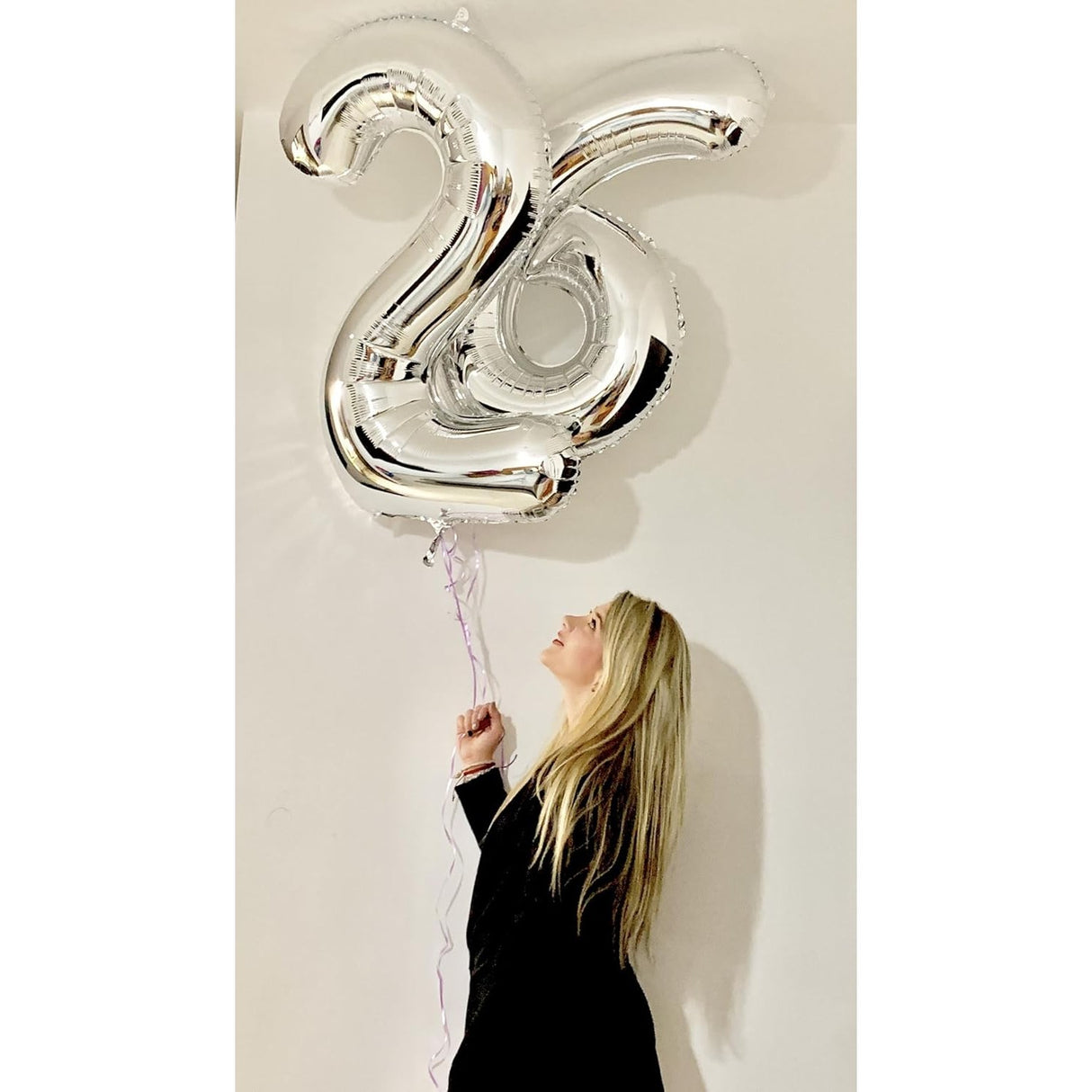 Balon Din Folie Metalizata, Figurina Cifra, Tema Aniversare 100 Cm, Ambalaj Individual, Pai Inclus, Umflare Cu Aer Sau Heliu, Cifra 6 - vivimall.ro