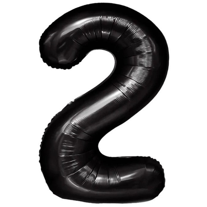 Balon Din Folie Metalizata, Figurina Cifra, Tema Aniversare 100 Cm, Ambalaj Individual, Pai Inclus, Umflare Cu Aer Sau Heliu, Cifra 2 - vivimall.ro