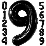 Balon Din Folie Metalizata Figurina Cifra, Tema Aniversare 40 Cm, Ambalaj Individual, Pai Inclus, Umflare Cu Aer Sau Heliu, Cifra 9 - vivimall.ro