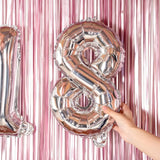Balon Din Folie Metalizata Figurina Cifra, Tema Aniversare 40 Cm, Ambalaj Individual, Pai Inclus, Umflare Cu Aer Sau Heliu, Cifra 8