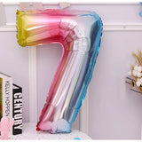 Balon Din Folie Metalizata Figurina Cifra, Tema Aniversare 40 Cm, Ambalaj Individual, Pai Inclus, Umflare Cu Aer Sau Heliu, Cifra 7