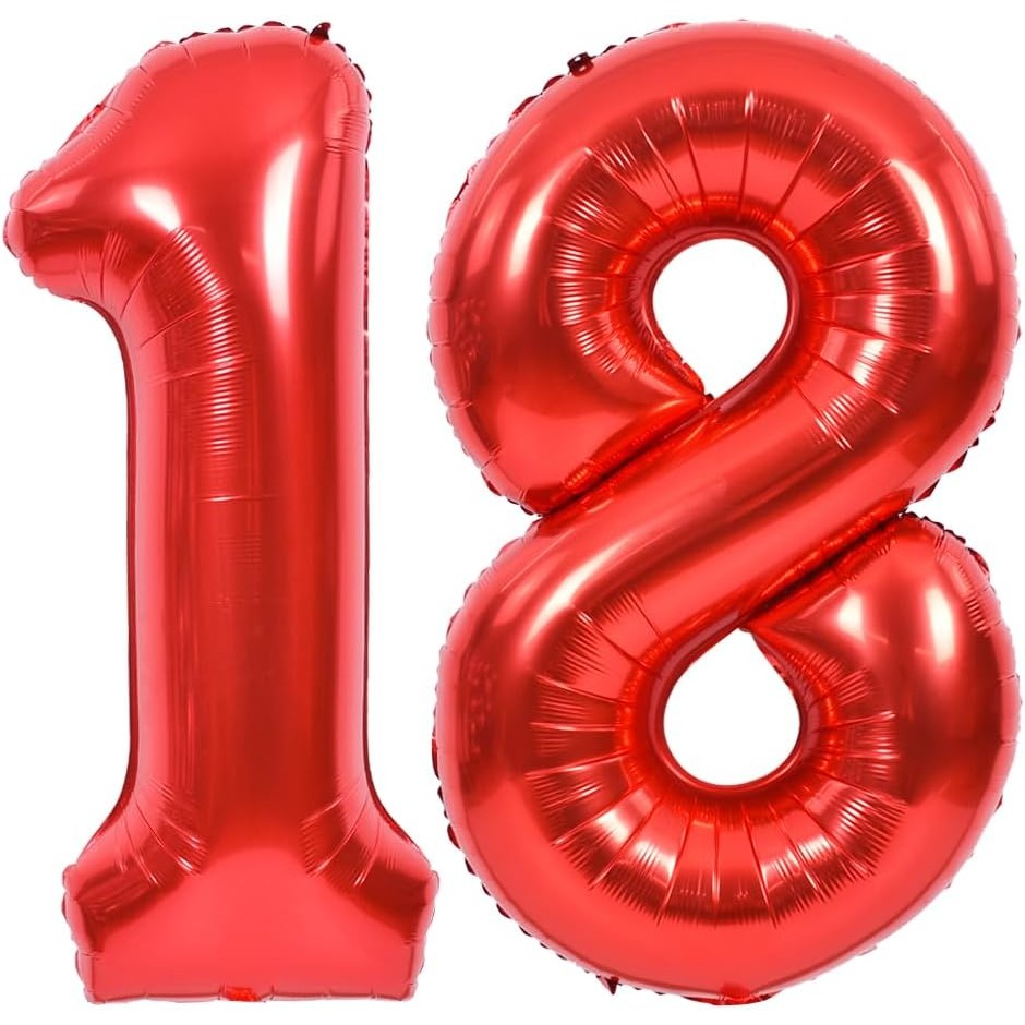 Balon Din Folie Metalizata Figurina Cifra, Tema Aniversare 40 Cm, Ambalaj Individual, Pai Inclus, Umflare Cu Aer Sau Heliu, Cifra 8 - vivimall.ro