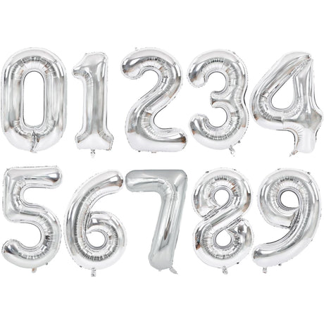 Balon Din Folie Metalizata, Figurina Cifra, Tema Aniversare 40 Cm, Ambalaj Individual, Pai Inclus, Umflare Cu Aer Sau Heliu, Cifra 1 - vivimall.ro