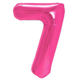 Balon Din Folie Metalizata Figurina Cifra, Tema Aniversare 40 Cm, Ambalaj Individual, Pai Inclus, Umflare Cu Aer Sau Heliu, Cifra 7 - vivimall.ro