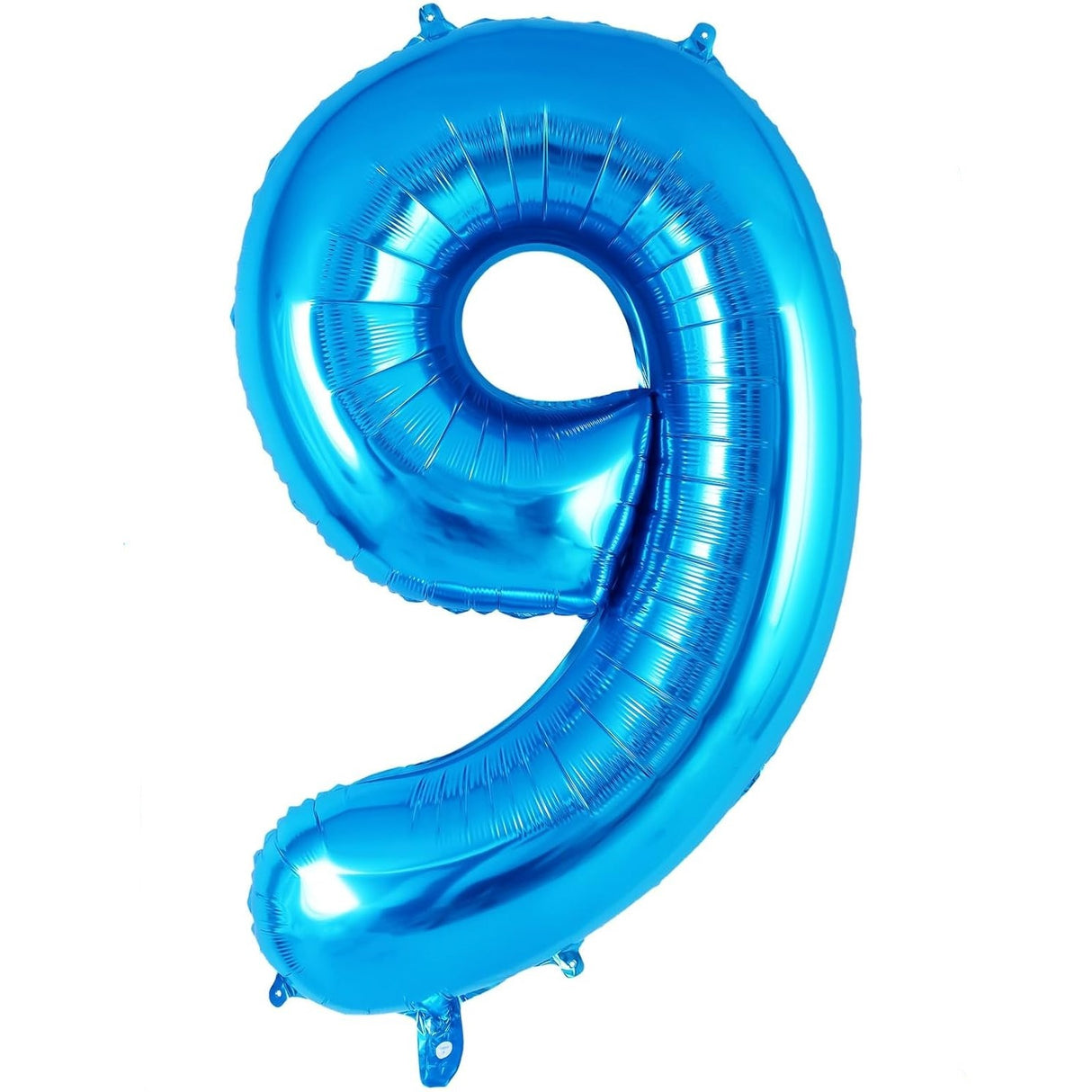 Balon Din Folie Metalizata Figurina Cifra, Tema Aniversare 40 Cm, Ambalaj Individual, Pai Inclus, Umflare Cu Aer Sau Heliu, Cifra 9 - vivimall.ro