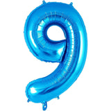 Balon Din Folie Metalizata Figurina Cifra, Tema Aniversare 40 Cm, Ambalaj Individual, Pai Inclus, Umflare Cu Aer Sau Heliu, Cifra 9 - vivimall.ro